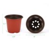 JERIA 200 Pack 6 Inch Plastic Nursery Pots Comewith Drainage
