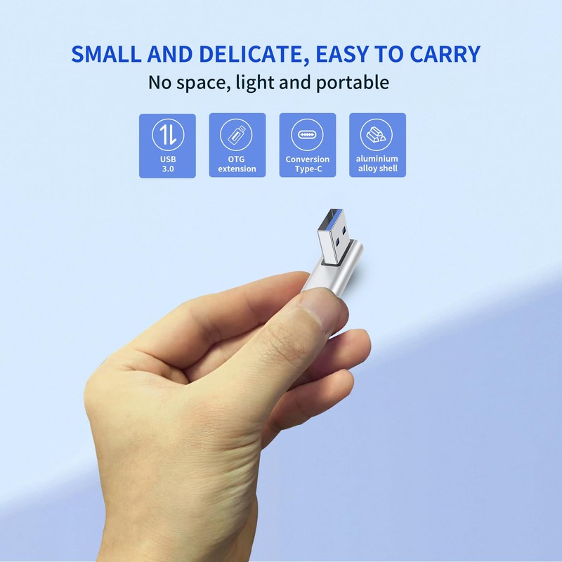 Critin 2-Pack 90 Degree USB A Male to USB C