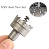 HSS Hole Saw Set, 4EVERHOPE 6 Pcs/Set Tooth Cutter Drill