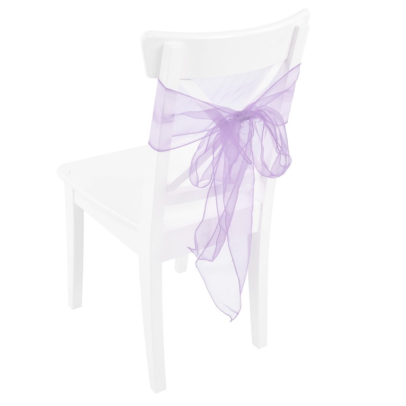 10Pcs Organza Banquet Chair Sash Exquisite Chair Bows Sashes for