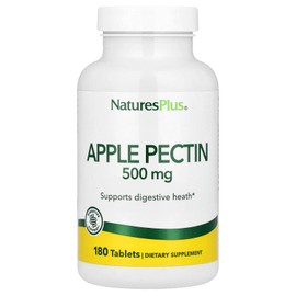 NaturesPlus Apple Pectin - 500 mg, 180 Tablets - Natural Fiber Supplement - Vegetarian, Gluten Free - 180 Servings