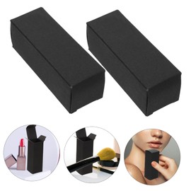 minkissy 50pcs Box Essential Oil Packing Box Liner Oils Slick Glosses Cuticle Oil Pen Essential Packaging Lip Gloss Lip Oil Lip Kit Lipsticks Small Boxes Paper Jam Black