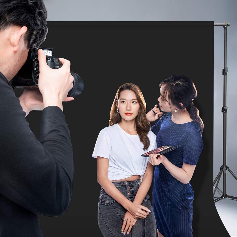 UTEBIT Backdrop Cloth Black Fabric for Photography 59.1 x 78.7