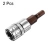 sourcing map 2pcs 5/32" Hex Bit Socket 1/4" Square Drive