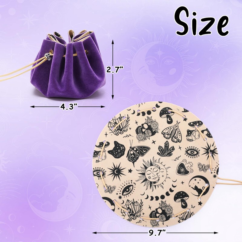 Rolling Purple Drawstring Bag with Purple Drawstring Bag DND Felt