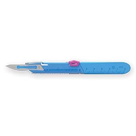 Gima Sterile Scalpels made of Rust-Proof Stainless Steel, ABS Handle, for Single Use, Premium, Safety Blade Guard