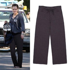 Basic Yoga Baggy Summer Elastic Waist Training Pants Leggings Black
