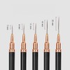New Prelude nail line art brush set of 5, 1 piece, black / 뉴프렐류드 네일 라인 아트 브러쉬 5종 세트, 1개, 블랙