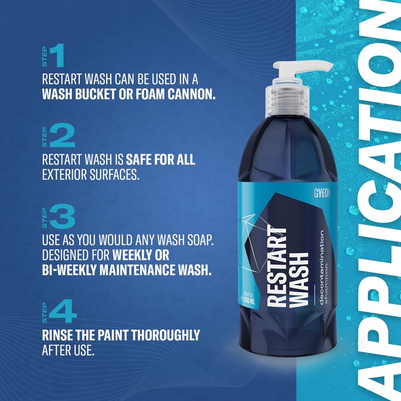 Gyeon Restart Wash Ceramic Coating Maintenance Shampoo Removes Iron Contaminants