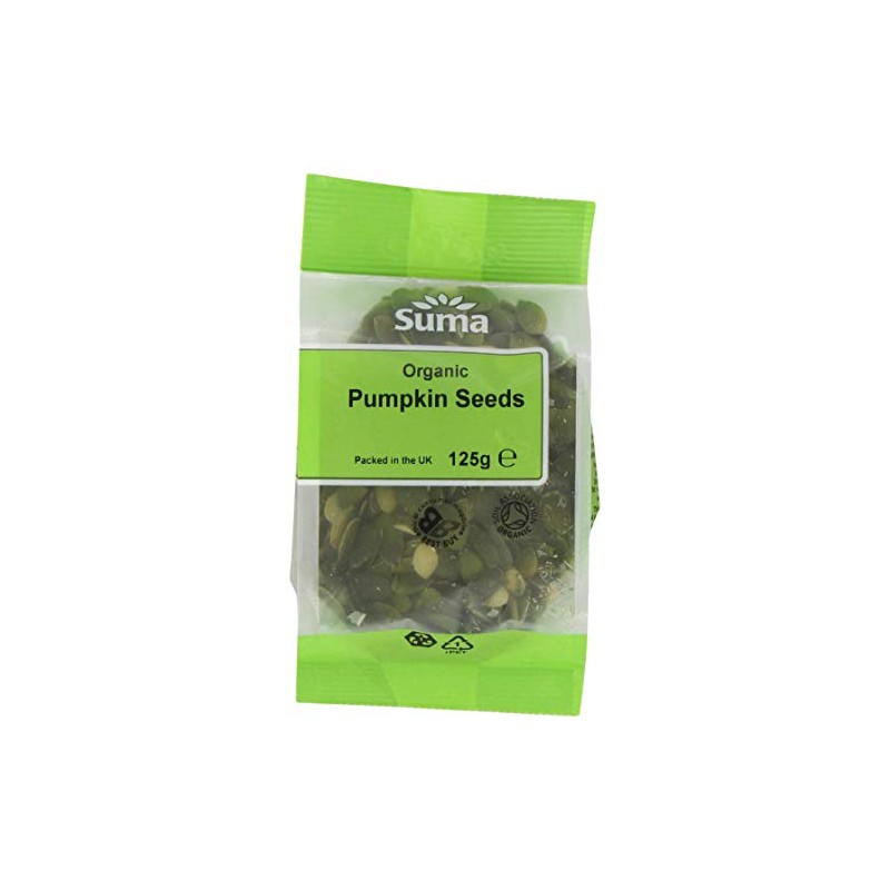 Suma Organic Pumpkin Seeds 125 g (Pack of 6)