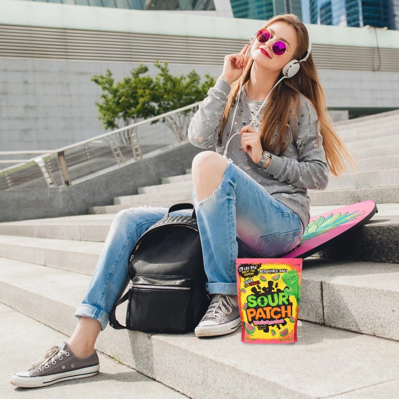 SOUR PATCH KIDS Watermelon Soft Chewy Candy 1.8 lb Family