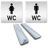 Türschilder24 XXL Toilet Signs 125 x 125 mm Set Women