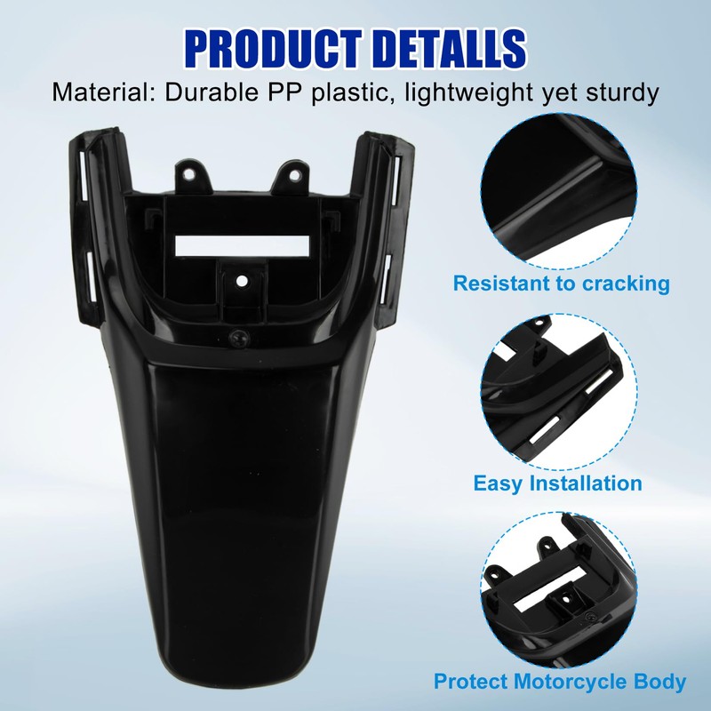 PSLER Motorcycle Rear Mudguard Fit for CRF50 XR50 110 125CC