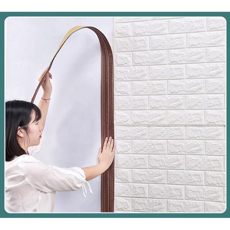 LH_DECOR 3 Cenefas Moldura Zoclo Decorativo Pared Vinilo Autoadhesivo