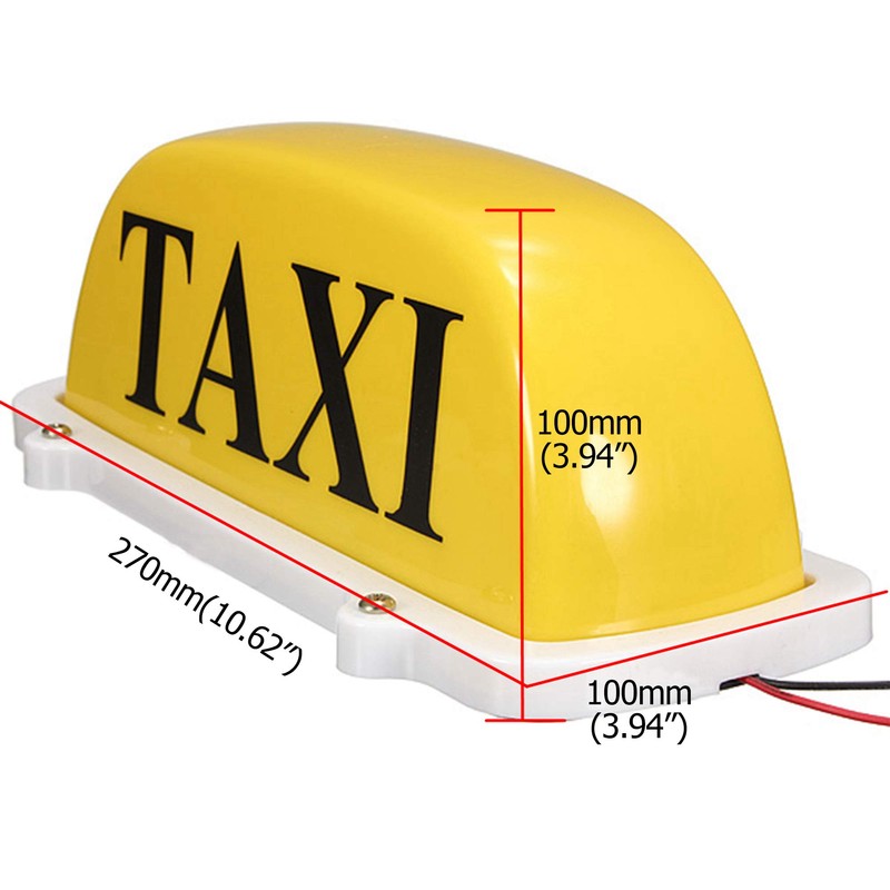 1PC Yellow Shell 12V LED Magnetic Taxi Light Waterproof LED