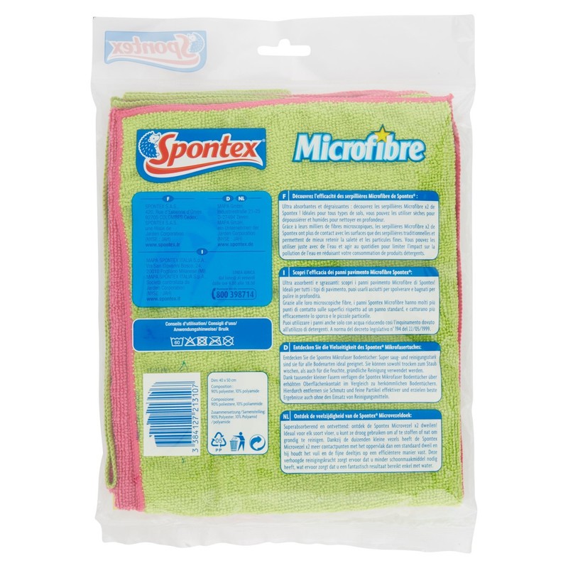 Spontex Microfibre Flur 2PZ – [3 Stück]