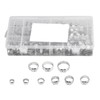 180Pcs Fuel Hose Clamps Kit Stainless Steel Injection Line Accessories