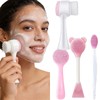 4 PCS Silicona Cepillos Limpieza Facial Manual, Silicona de Doble