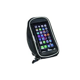 FISCHER Waterproof Handlebar Bag for Smartphones with Touch Screen (Black)
