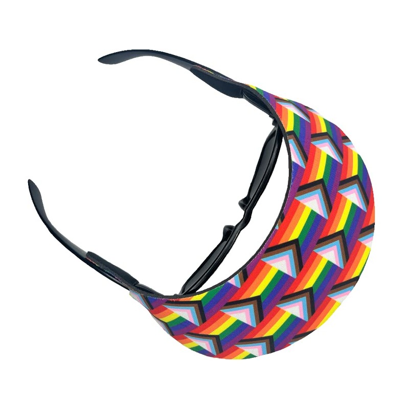 Rainbow Pride Foam Visor Attaches to Sunglasses, Unisex, 2 Visors