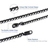 MOWOM Black Chain Necklace for Men Women Water Resistent 316L