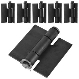 Weld On Hinges Extra Heavy Duty 4.4" x 4" Weldable Metal Butterfly Hinges Solid Steel Welding Butt Hinge Thickness 5mm for Heavy Metal Farm Garage Trailer Gates & Doors - 6 Pcs
