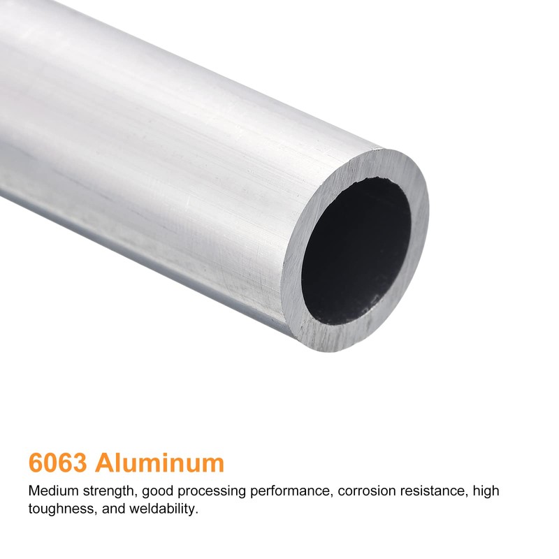 sourcing map Pack of 2 6063 Aluminium Tube, 11 mm