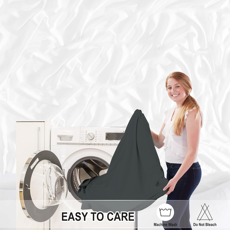 R&Z Plain Luxuary Polycotton Flat Sheets Single, Double, King, S