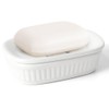 Ruioomeep Soap Dish with Drain Soap Holder Ceramic Soap Dish