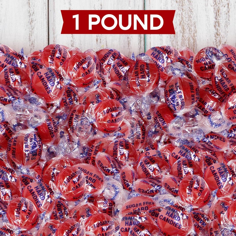 Sugar Free Hot Cinnamon Hard Candy Discs 1 Pound Christmas