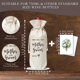 Dskly Mother Of The Groom Gifts Wine Bag & Card, Wine Bag Gifts For Mother-In-Law From Bride Groom, Pairs Well With Mother Of The Groom Wine Bag For Bridal Shower Wedding Engagement Party -36