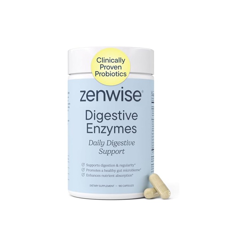 Zenwise Health Digestive Enzymes Plus Prebiotics & Probiotics - Natural
