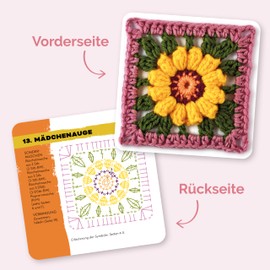Granny Square Blumen Häkel-Karten (Deutsche Ausgabe): 50x häkeln, mixen und matchen. Mit Häkelschrift und Foto zu jedem Granny Square und praktischem So-geht's-Booklet