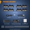 Nilight 8PCS Led Strobe Lights with Controller 12V 24V Sync