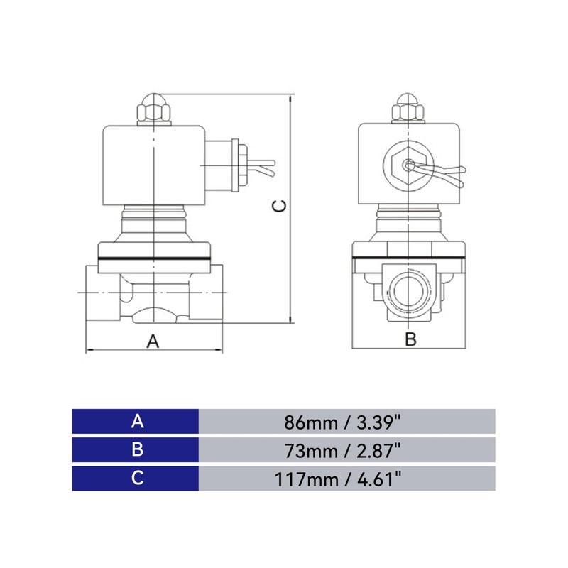 HFS(R) Electric Solenoid Valve Copper Normally Closed for Water Air