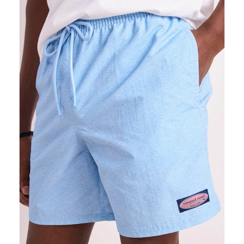 vineyard vines Men's 6 Inch Island Swim Trunks, Sea Lines