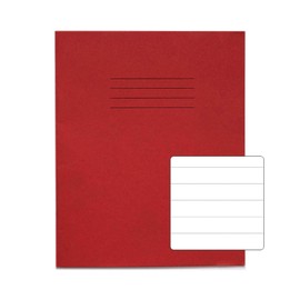 Rhino 8 x 6.5 Exercise Books, 32-Page / 15mm Lined Paper Notebook, 10-Pack, Writing Book, Office & School Stationery Supplies, Red
