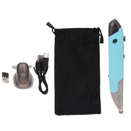 Wireless Voice Input Optical Pocket Pen Mouse 2.4GHZ 33ft Wireless Distance 1600DPI USB Pen Mouse for PC Laptop Tablet Blue