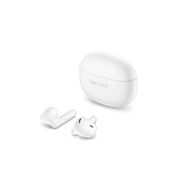 Lenovo E310 True Wireless Stereo Earbuds,Bluetooth 5.3, Environment Noise Cancelling, USB-C Charging, 5 Hour Music Play Time, 1.5 Hour Charge Time, White