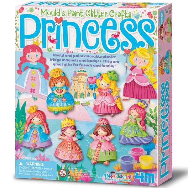 The Sales Partnership 4M '2019' Glitter Princess Mould and Paint - Multi-Coloured