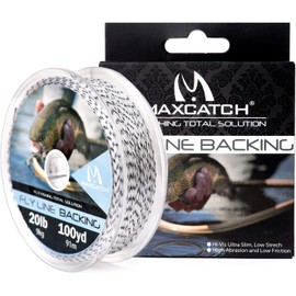 Maxcatch Braided Fly Fishing Line Backing Line 20/30LB, 92m/100yds, 275m/300yards (White&Black, 30LB 275m/300yards)