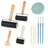 Brayer Roller for Crafts, 3 PCS Rubber Roller Paint and