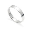 925 Solid Sterling Silver 4mm Flat Band Polished Ring In