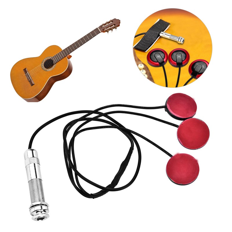 Self adhesive Piezo Transducer Microphone Pickup with Endpin Jack for