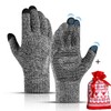 OHWHOA Winter Gloves Touchscreen Gloves Unisex Knitted Finger Gloves Warm