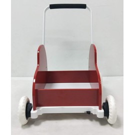 Englacha car Musical Toddler Walker, Baby Push Car with Built-in Musical Function and Speed Reduction Wheels, Red/White
