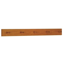 Wooden Mallet 36-Inch 5-Nickel Hook Coat Rack, Medium Oak