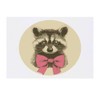 'Cute Raccoon Wearing Ribbon' Temporary Tattoo - Water Resistant, Skin-Safe,