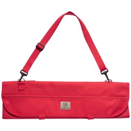 Mercer Culinary 7-Pocket Knife Roll Storage Bag, Red