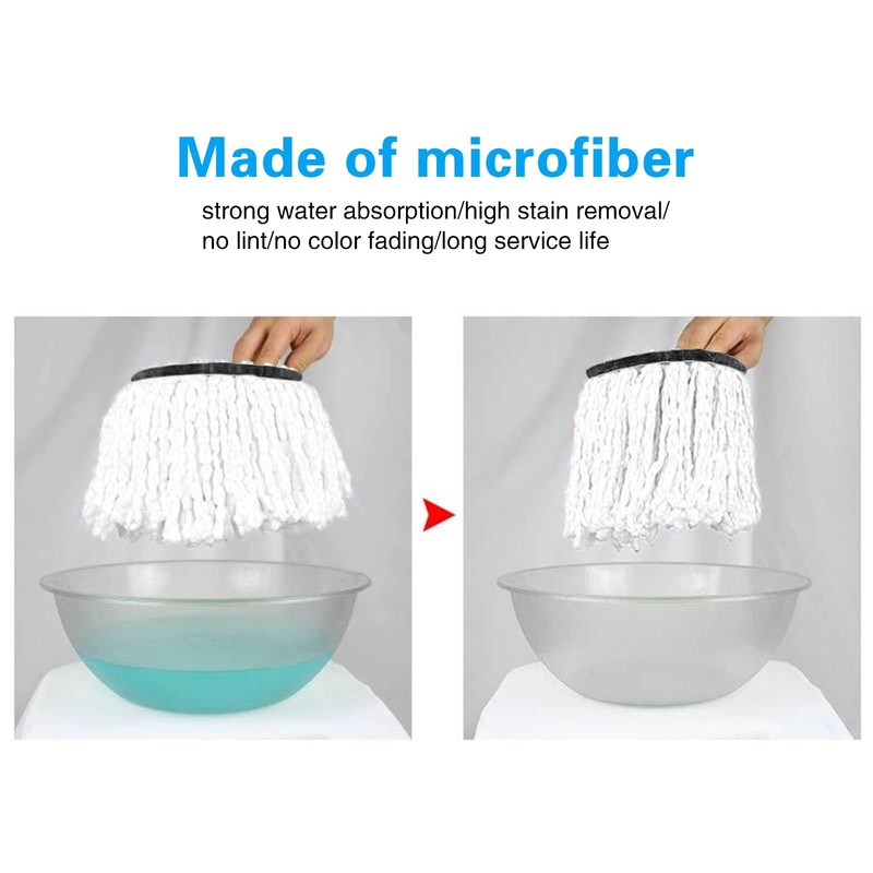 Queta 6 Pcs Spin Replacement Heads Microfibre Mop Refill Head